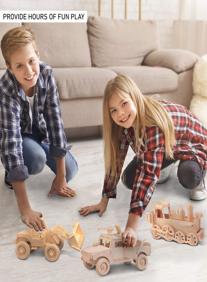 بازلد مجموعة بناء نموذج ثلاثي الأبعاد لشاحنة H1 SUV من الخشب، لعبة عسكرية خشبية ممتعة وفريدة وتعليمية، نموذج تجميع غير مكتمل، عبوة من 68 قطعة - Image 4